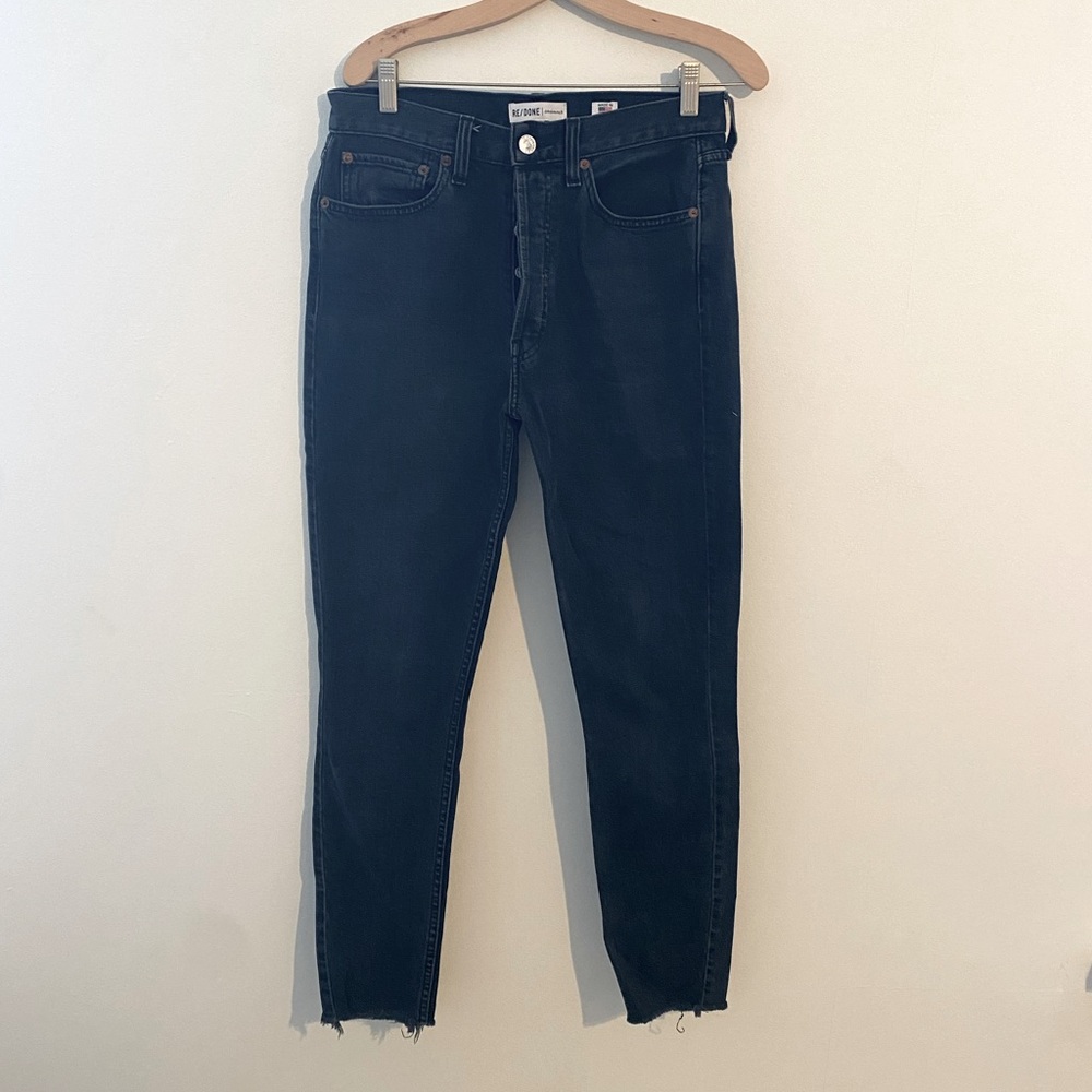 Redone denim- skinny black jean size 28